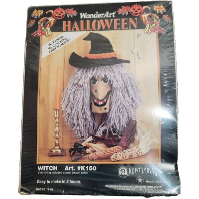 Wonder Art Halloween Craft Kit Witch Art K150 Upcycle DIY Easy Spooky Fall Decor