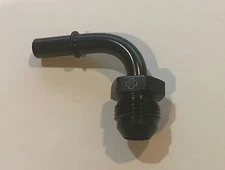 Z149N -8AN 90° Fuel Adapter Fitting to 3/8 GM Quick Connect LS Male BLACK