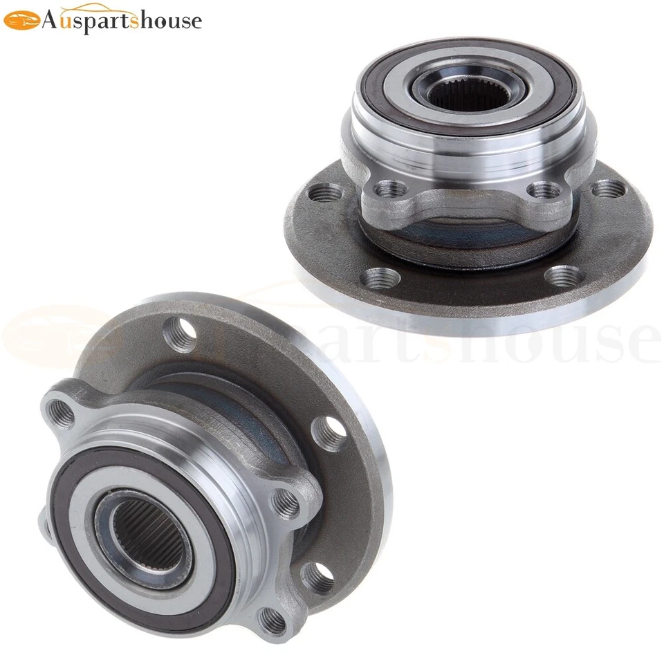 Conjunto de 2 bujes y cojinetes de rueda delantera para Volkswagen Passat Jetta Tiguan Audi Foto 3 de 4