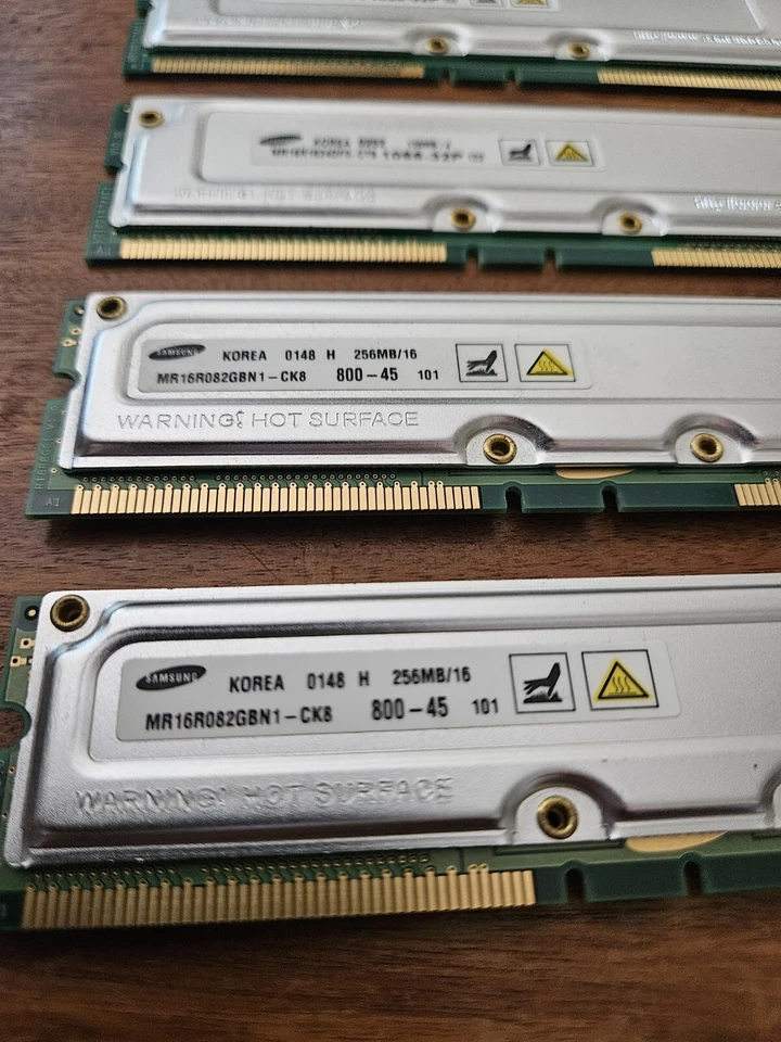 Samsung Lot Of 8 Silver RAM Memory MR16R082GBN1-CK8 2(256) 2(128) & 4(64) A4.3 - Image 2 of 4