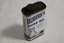 Originall Vintage 1930's Huberd's Shoe Oil 8 oz Can
