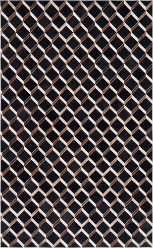 Round Hand Made Cowhide Carpets for Living Room Color White Black Zebra N1008M - Picture 46 of 93