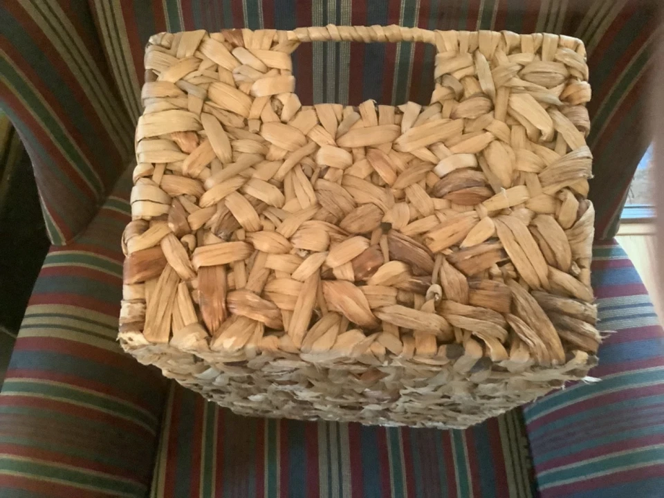 Vintage Wicker Basket 20” by 11” by 8 1/2” - Image 3 of 4