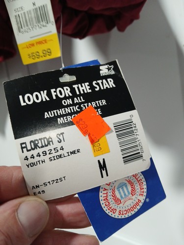 Vintage 90’s STARTER Jacket Florida State Seminoles NCAA Puffer Hooded Men Gr. M - Bild 12 von 21