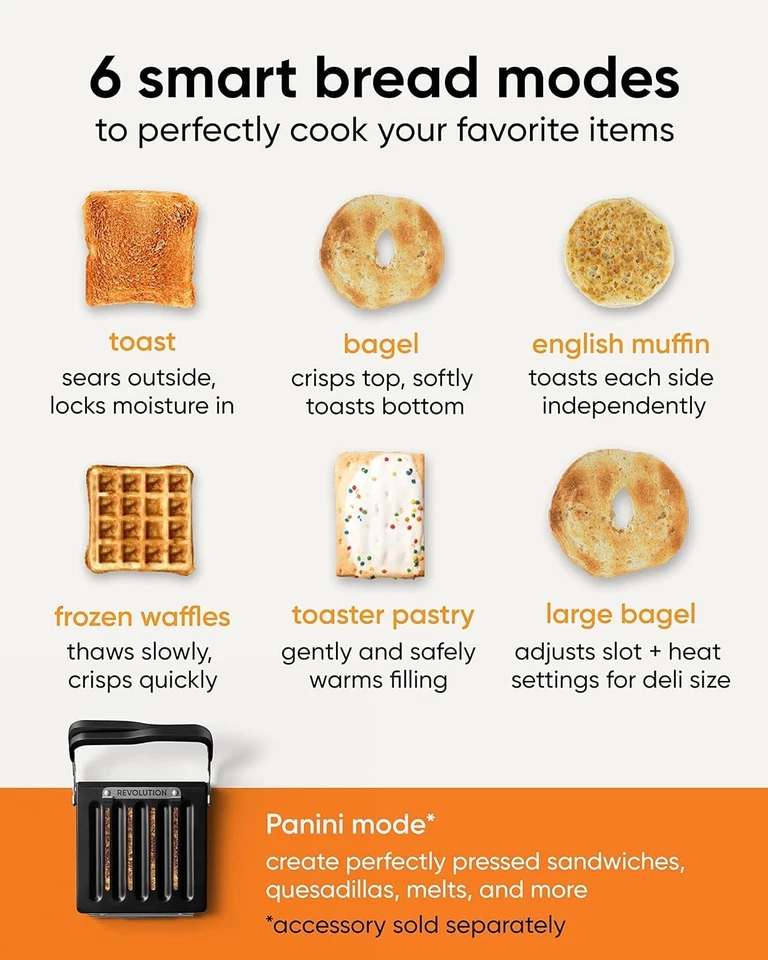 Revolution R180S High-Speed Touchscreen Smart Toaster with Panini Mode - Image 2 of 4