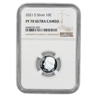 2021 S Silver Roosevelt Dime 10c - NGC PF 70 Ultra Cameo
