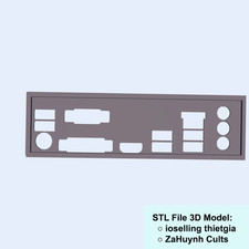 Gigabyte GA-B250M-DS3H IO Backplate, 3D Printed Shield