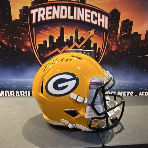 Green Bay Packers #97 Autographed Football Helmet JSA Authenticated Original