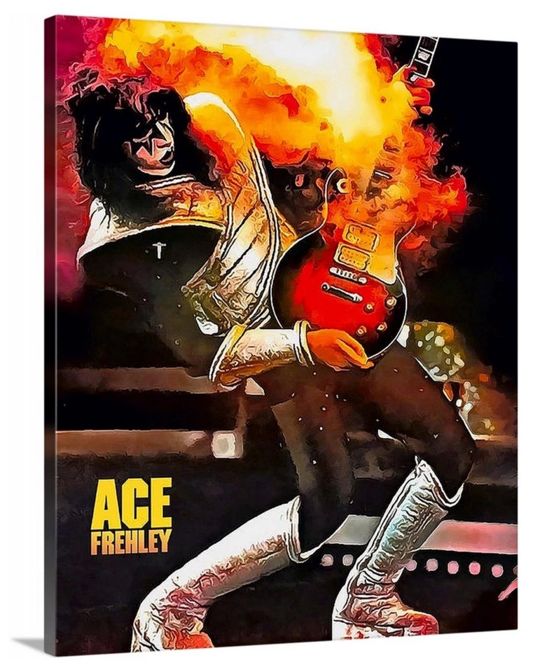 Ace Frehley KISS Canvas 16x20 Wall Art Starchild Guitar Gene Simmons - Image 1 of 2