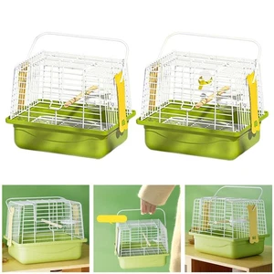 Bird Travel Carrier Cage Cage Carrier Portable Carry Transport with Stand Parrot