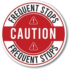 Magnet Me Up Caution Vehicle Makes Frequent Stops 5 Inch, Red- 