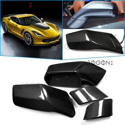 2014-2019 For Corvette C7 Grand Sport Stingray Carbon Fiber Car Mirror Cap Cover