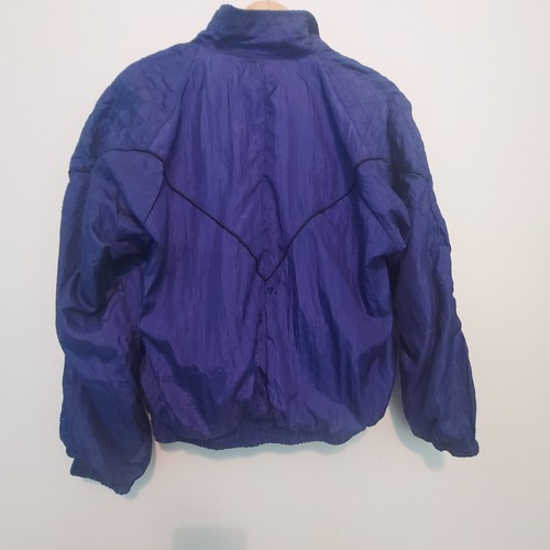 Wilson Women's Vintage Purple Track Jacket Size M Embroidered Nylon Windbreaker - Picture 8 of 10