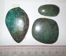 Turquoise Stone Flat Free Form Cabochon 157 Carat 3 pieces 31.4 gram Lot A
