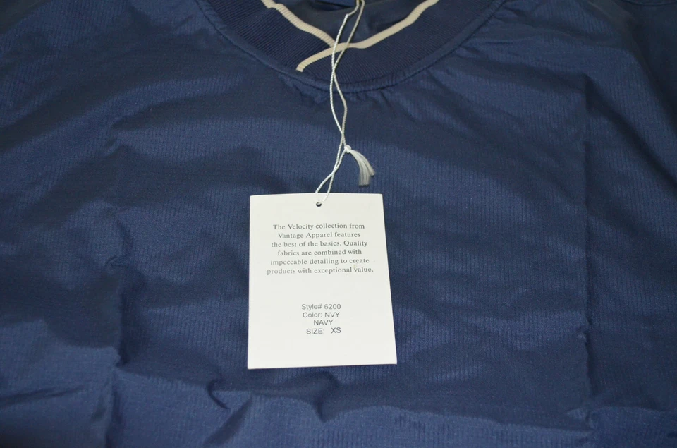 New VANTAGE Golf Velocity Rip Stop Mens Size- Extra Small Blue Windshirt Jacket - Image 3 of 3