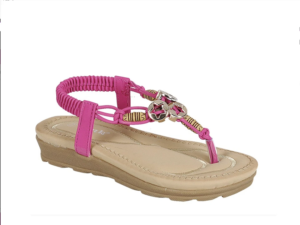 LINK YVETTE-20KGirls cuentas planas flecos sandalias zapatos gladiador niño y joven Foto 3 de 4