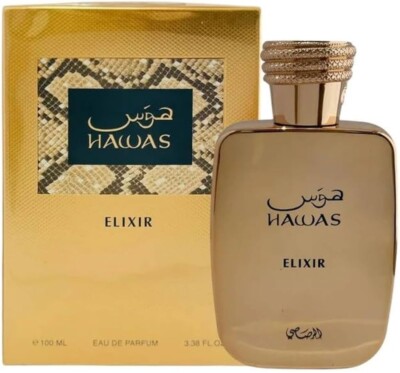 Hawas Elixir by Rasasi 3.4oz EDP for Men NEW SEALED Box
