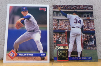 VERY COOL VINTAGE NOLAN RYAN BASEBALL CARDS BUY 1 GET 1 FREE TEXAS RANGERS: G