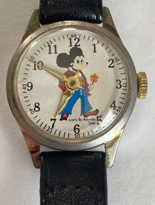 その他 Mickey Mouse Wrist Watch 1970s 1970 Mickey Mouse Disco Mickey Watch Swiss Made by Adorable Sales