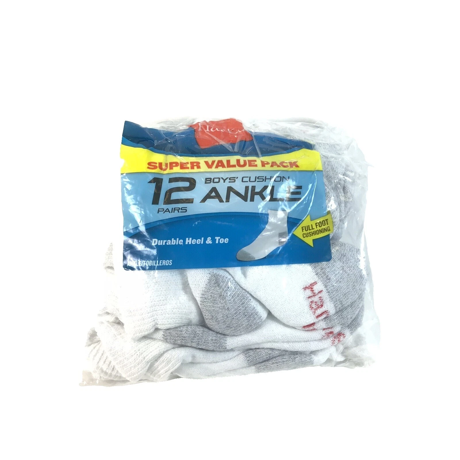 Calcetines de tobillo blancos Hanes para Niños