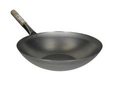 Wok 38 cm fondo piatto padella wok in ferro originale asiatico anche gastronomia