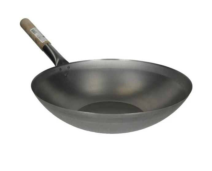 Wok 38cm flacher Boden Eisenwok Wokpfanne original asiatisch auch Gastronomie - Bild 1 von 3