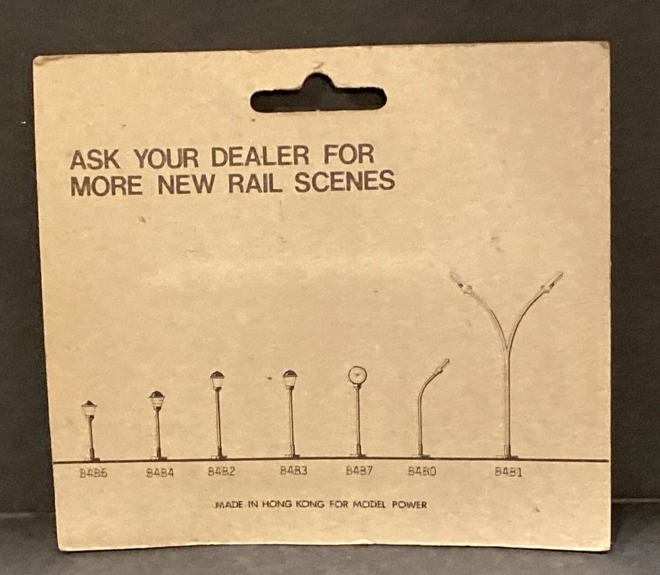N Scale Railroad Model Power 2 Brass Handcrafted Lamp Posts In Unopened Package - Image 3 of 3