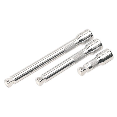 Sealey Premier Wobble/Rigid Extension Bar Set 1/2''Sq Drive 3pc AK764