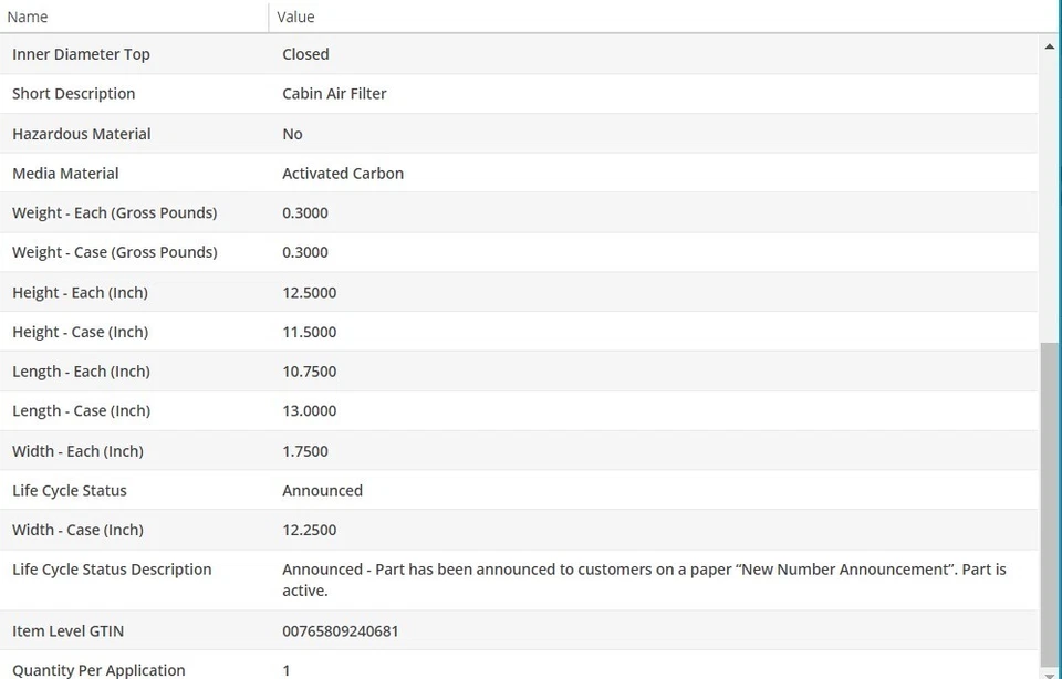 Салонный воздушный фильтр WIX для LLINCOLN MKS 2010-2016 V6-3,7 л - Изображение 4 из 4