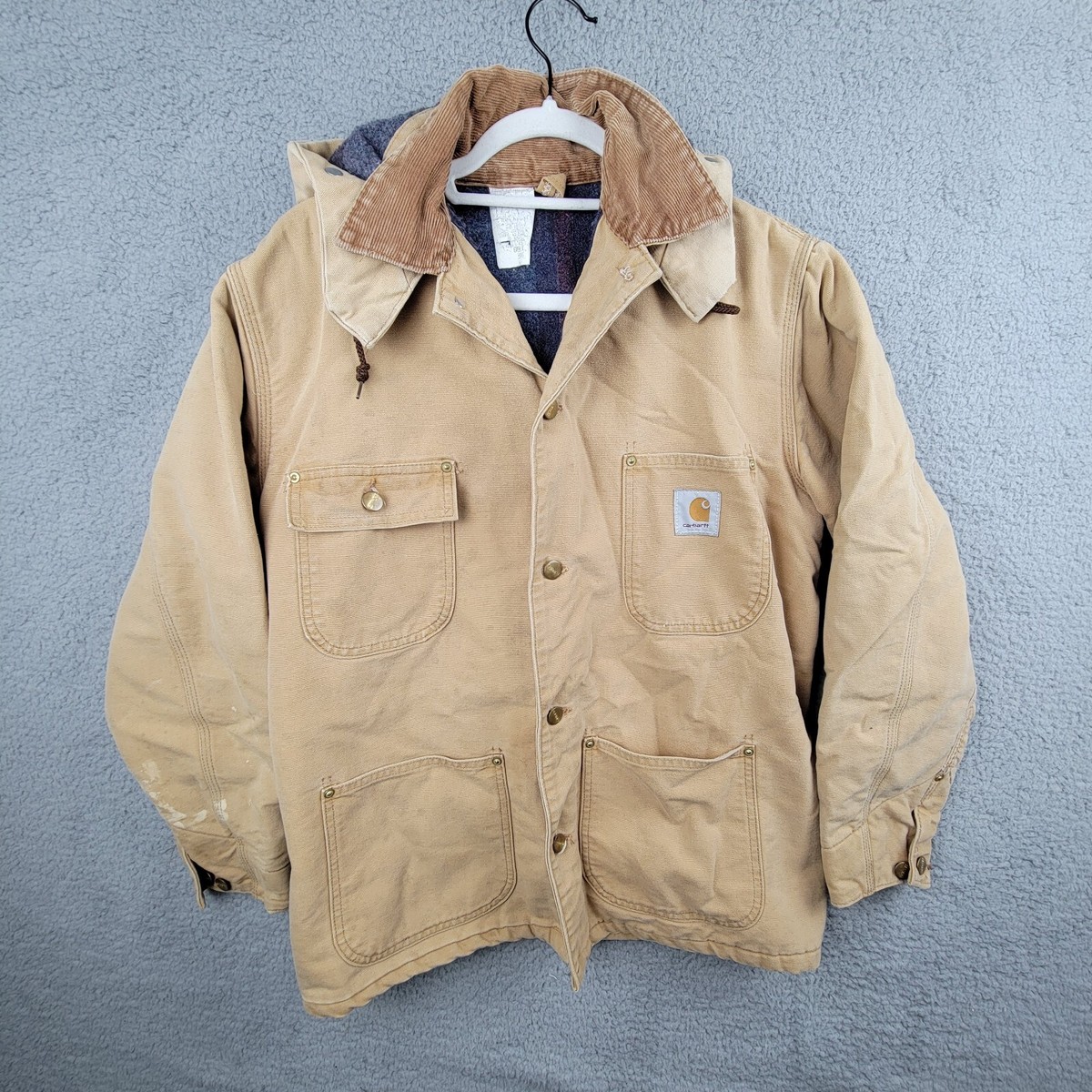 VTG Carhartt Jacket Men's 38 Small/Medium Detroit 6BLJ Brown VTG Carhartt Jacket Men's 38 Small/Medium Detroit 6BLJ Brown