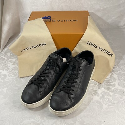 Louis Vuitton LV Resort Line Leather Sneakers 13 Men's Black MS0292