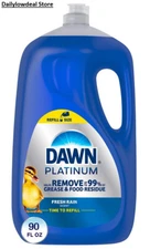 Dawn Platinum Dishwashing Liquid Dish Soap Refreshing Rain (90 oz) FREE SHIPPING