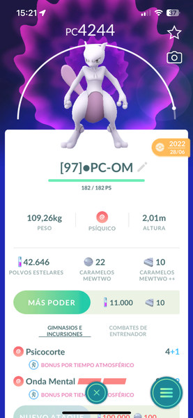 Pokemon Legendary Mewtwo - Mewtwo 97% POKEMON GO
