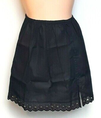New Black Underskirt UK SIZE 14-16 /XL Ladies Half Slip Cotton Rich Waist Slip