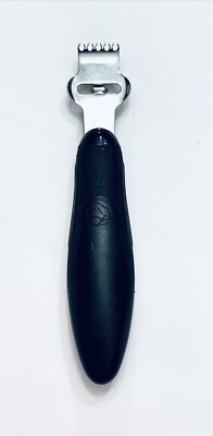 Pampered Chef Citrus Zester Grater Black Handle 6'' Logo
