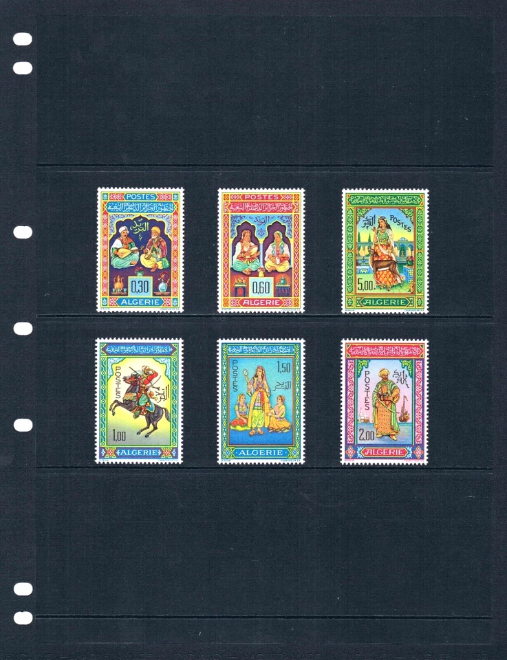 $33.25 Scott Value - 1965-66 ALGERIA Paintings Miniatures African CV MNH NH UMM - Image 2 of 4