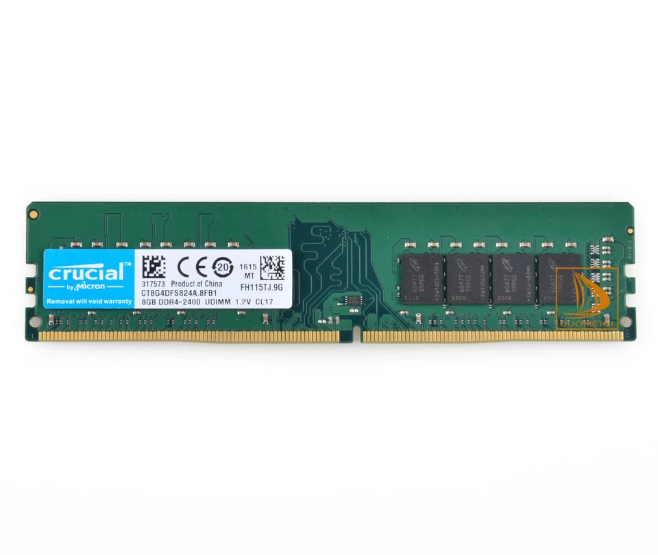 Crucial 32 GB DDR4 RAM 4X 8 GB PC4-19200 PC4-2400T 2400Mhz 288Pin Desktop Memory - Image 2 of 4