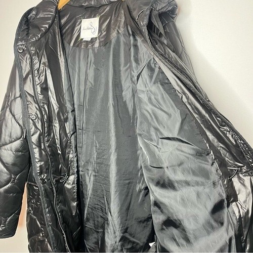Sam Edelman Women's Size 3X Black Onion Quilted Anorak Longline Puffer Jacket - Picture 6 of 15