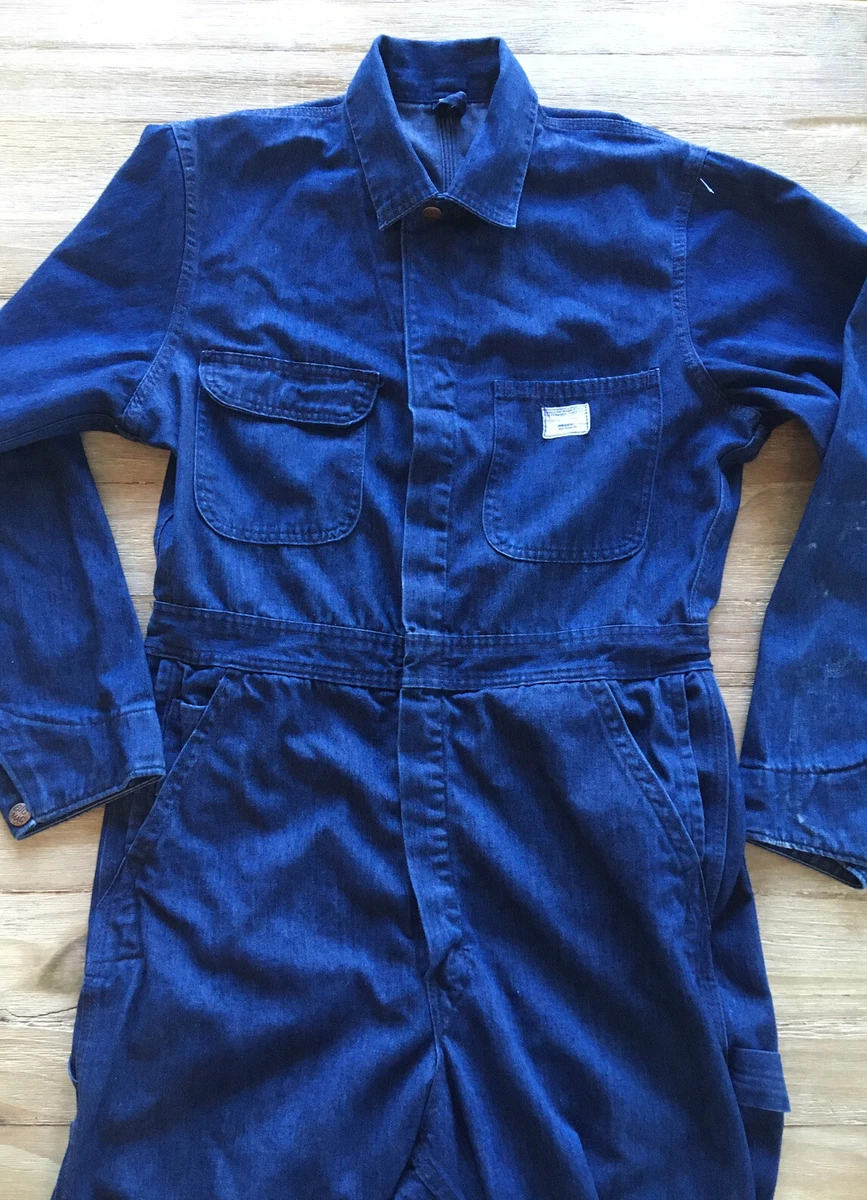 Vintage Big Mac Denim Coveralls Overalls Mechanic Work Carpenter