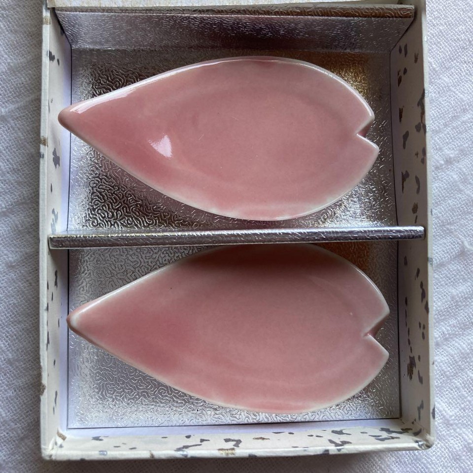 Cherry Blossom Petal Chopstick Rest Cute Pottery Set Of 5 Kyoto Mizuka