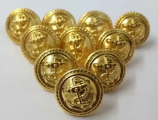 Genuine Navy Issue Uniform Dress Rope Edge Foul Anchor Buttons X10 ASBT114