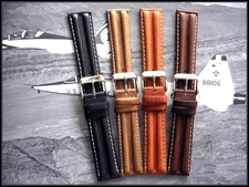 18mm Black Khaki army Pilot Aviator Military watch band Chrono strap IW SUISSE