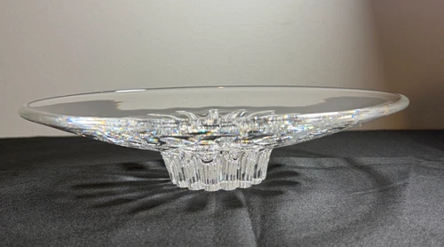 Vintage Steuben Clear Crystal Round Sunflower Bowl, Signed, Excellent Condition