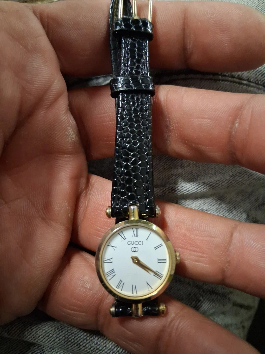 Gucci Black Leather Wristwatches for sale | eBay