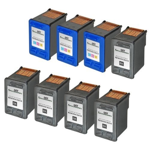 Reman Tintenpatrone für HP 56 und HP 57 (5 Schwarz, 3 Farben, 8er Pack) - Bild 1 von 4