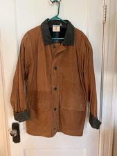 Vintage Merit Awards Barn Jacket Mens M Nubuck Leather Chore Coat Flannel Lined