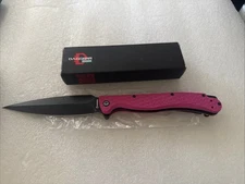 Daggerr Knives Folding Knife 5 False Edge 8Cr14MoV Steel Dagger Blade FRN Handle