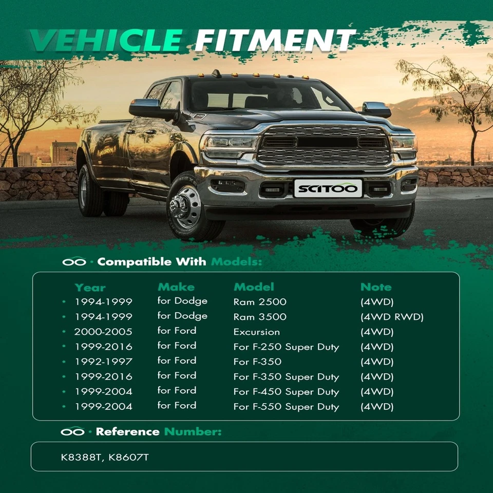 4x Para Dodge Ram 2500 1994-1999 4x4 Kit de suspensión de rótulas superiores inferiores delanteras Foto 3 de 4