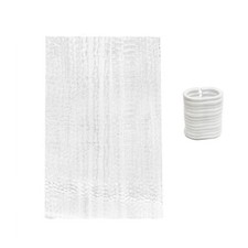 Waterproof Resistant Shower Curtain 3D Effect Semi-transparent EVA Bath Curtain