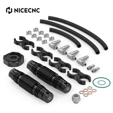 Set Dual Oil Cooler With Hardware Kit For Harley Road King Police FLHP 2017-2020